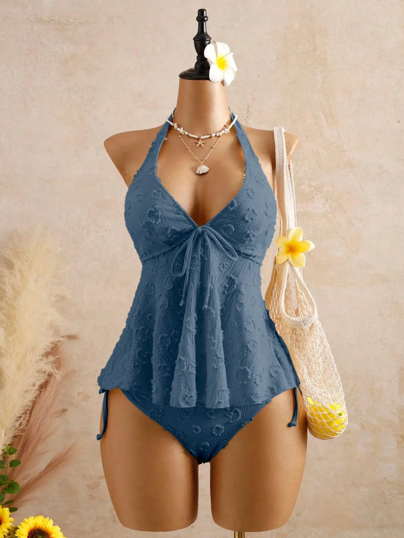 Women'S Fashion Tankini Swimsuit, Stylish Two-Piece Swimwear, Comfortable Beachwear, Perfect for Pool Parties and Vacations