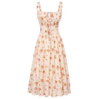 Grace Karin Women'S Floral Midi Dress Corset Sundresses 2026 Summer Spring Vacation Milkmaid Dresses Springstatements
