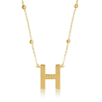 Gold Initial Necklace Letters A-Z Pendant Necklace for Women, Fashion Jewelry, 14K Gold-Plated Brass Initial Necklace Women S Initial Necklace Quality Neckla Trendy