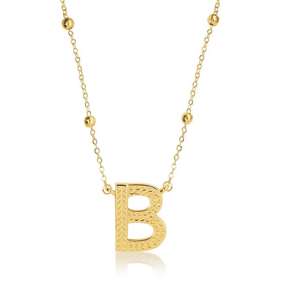 Gold Initial Necklace Letters A-Z Pendant Necklace for Women, Fashion Jewelry, 14K Gold-Plated Brass Initial Necklace Women S Initial Necklace Quality Neckla Trendy