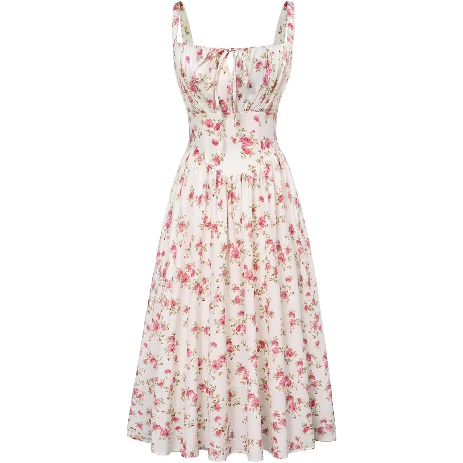 Grace Karin Women'S Floral Midi Dress Corset Sundresses 2026 Summer Spring Vacation Milkmaid Dresses Springstatements