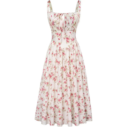 Grace Karin Women'S Floral Midi Dress Corset Sundresses 2026 Summer Spring Vacation Milkmaid Dresses Springstatements