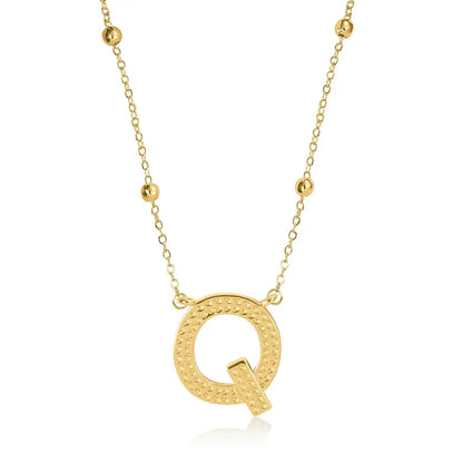 Gold Initial Necklace Letters A-Z Pendant Necklace for Women, Fashion Jewelry, 14K Gold-Plated Brass Initial Necklace Women S Initial Necklace Quality Neckla Trendy