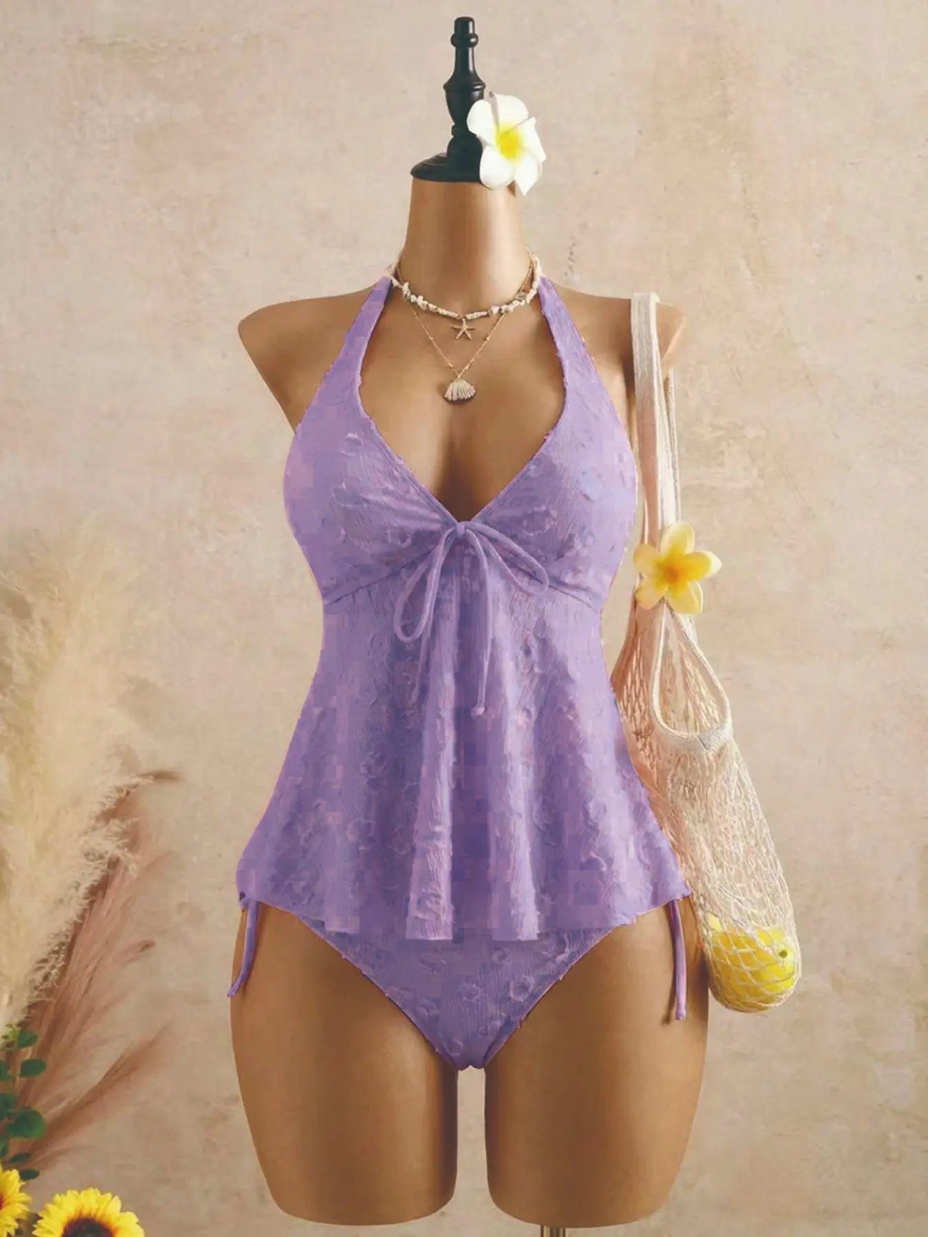 Women'S Fashion Tankini Swimsuit, Stylish Two-Piece Swimwear, Comfortable Beachwear, Perfect for Pool Parties and Vacations