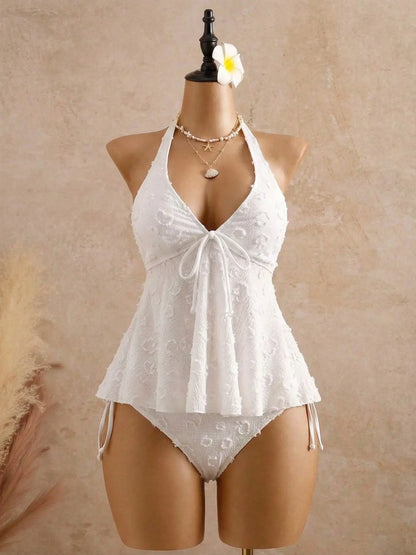 Women'S Fashion Tankini Swimsuit, Stylish Two-Piece Swimwear, Comfortable Beachwear, Perfect for Pool Parties and Vacations