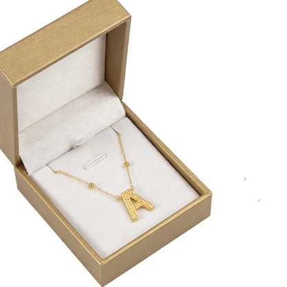 Gold Initial Necklace Letters A-Z Pendant Necklace for Women, Fashion Jewelry, 14K Gold-Plated Brass Initial Necklace Women S Initial Necklace Quality Neckla Trendy