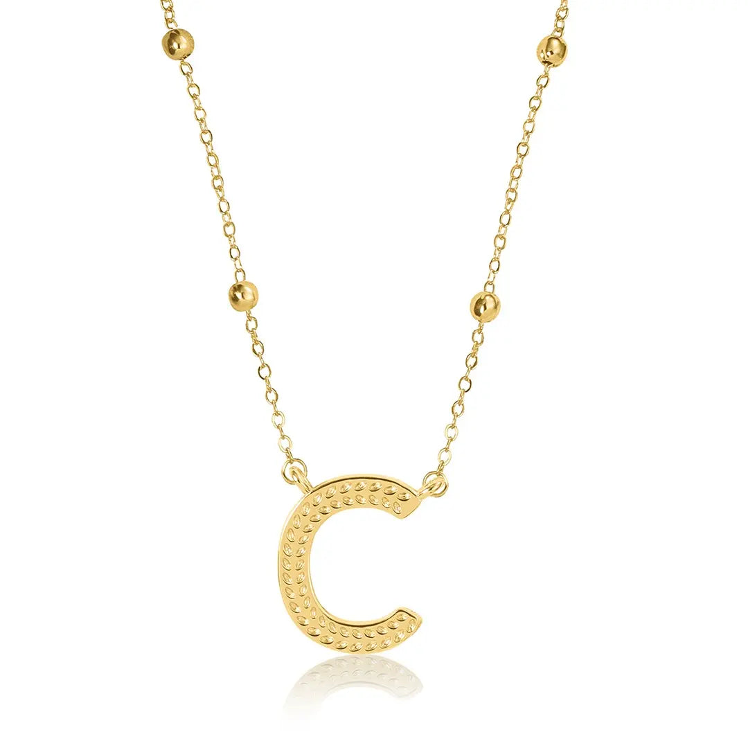 Gold Initial Necklace Letters A-Z Pendant Necklace for Women, Fashion Jewelry, 14K Gold-Plated Brass Initial Necklace Women S Initial Necklace Quality Neckla Trendy