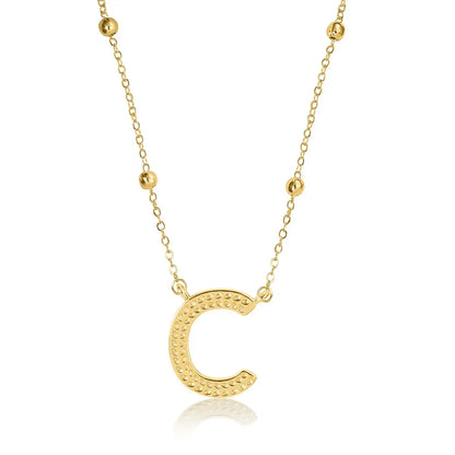Gold Initial Necklace Letters A-Z Pendant Necklace for Women, Fashion Jewelry, 14K Gold-Plated Brass Initial Necklace Women S Initial Necklace Quality Neckla Trendy
