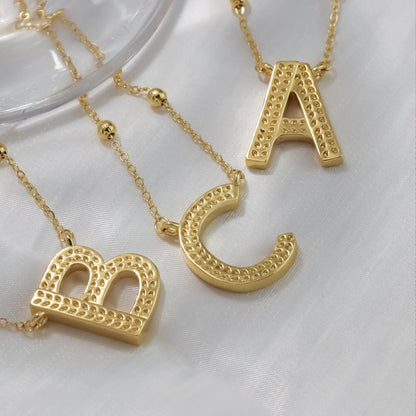 Gold Initial Necklace Letters A-Z Pendant Necklace for Women, Fashion Jewelry, 14K Gold-Plated Brass Initial Necklace Women S Initial Necklace Quality Neckla Trendy