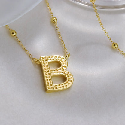 Gold Initial Necklace Letters A-Z Pendant Necklace for Women, Fashion Jewelry, 14K Gold-Plated Brass Initial Necklace Women S Initial Necklace Quality Neckla Trendy