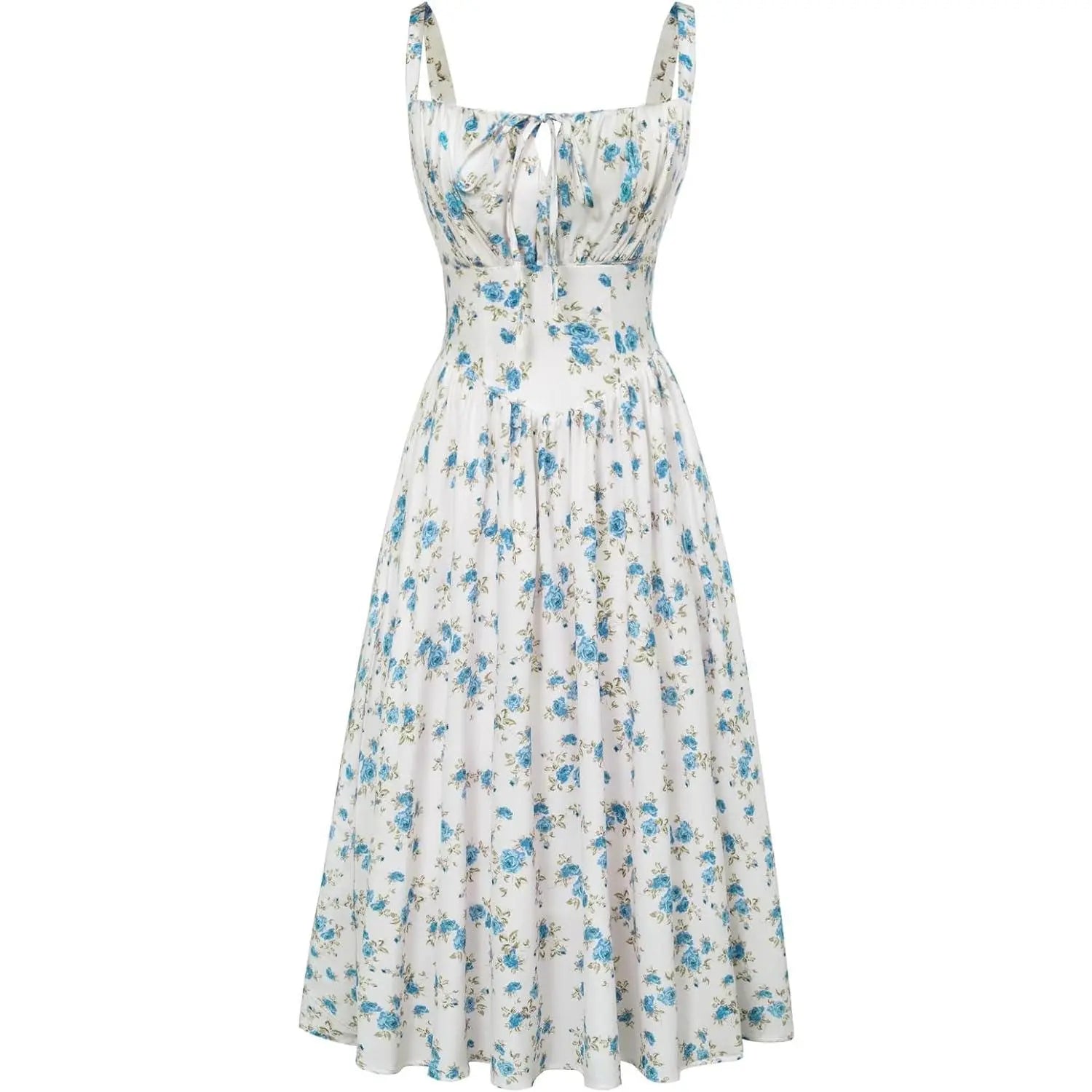 Grace Karin Women'S Floral Midi Dress Corset Sundresses 2026 Summer Spring Vacation Milkmaid Dresses Springstatements