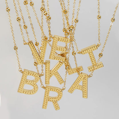 Gold Initial Necklace Letters A-Z Pendant Necklace for Women, Fashion Jewelry, 14K Gold-Plated Brass Initial Necklace Women S Initial Necklace Quality Neckla Trendy