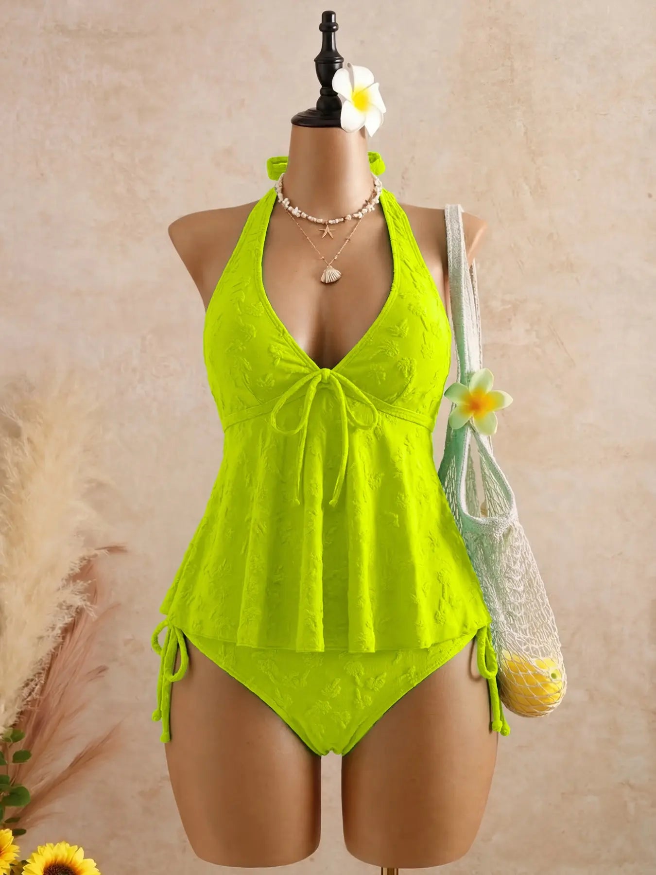 Women'S Fashion Tankini Swimsuit, Stylish Two-Piece Swimwear, Comfortable Beachwear, Perfect for Pool Parties and Vacations