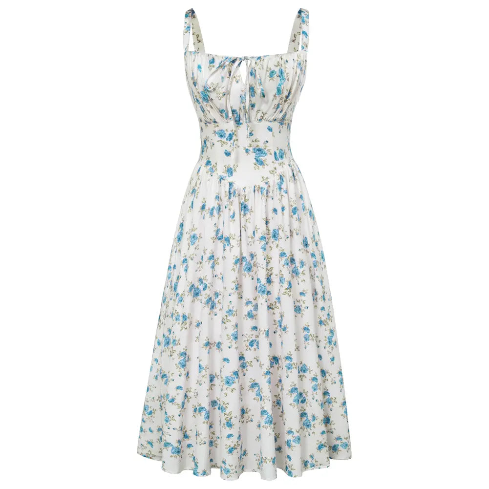 Grace Karin Women'S Floral Midi Dress Corset Sundresses 2026 Summer Spring Vacation Milkmaid Dresses Springstatements