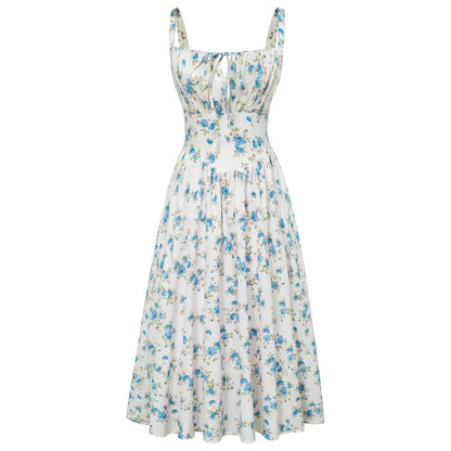 Grace Karin Women'S Floral Midi Dress Corset Sundresses 2026 Summer Spring Vacation Milkmaid Dresses Springstatements