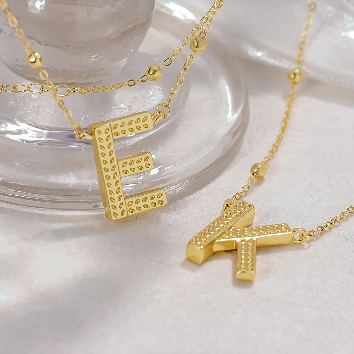 Gold Initial Necklace Letters A-Z Pendant Necklace for Women, Fashion Jewelry, 14K Gold-Plated Brass Initial Necklace Women S Initial Necklace Quality Neckla Trendy