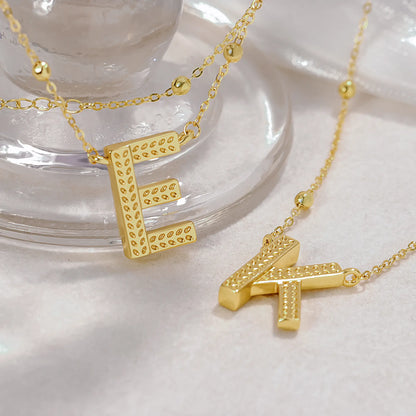 Gold Initial Necklace Letters A-Z Pendant Necklace for Women, Fashion Jewelry, 14K Gold-Plated Brass Initial Necklace Women S Initial Necklace Quality Neckla Trendy