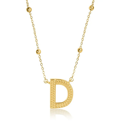 Gold Initial Necklace Letters A-Z Pendant Necklace for Women, Fashion Jewelry, 14K Gold-Plated Brass Initial Necklace Women S Initial Necklace Quality Neckla Trendy