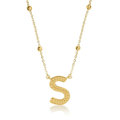 Gold Initial Necklace Letters A-Z Pendant Necklace for Women, Fashion Jewelry, 14K Gold-Plated Brass Initial Necklace Women S Initial Necklace Quality Neckla Trendy