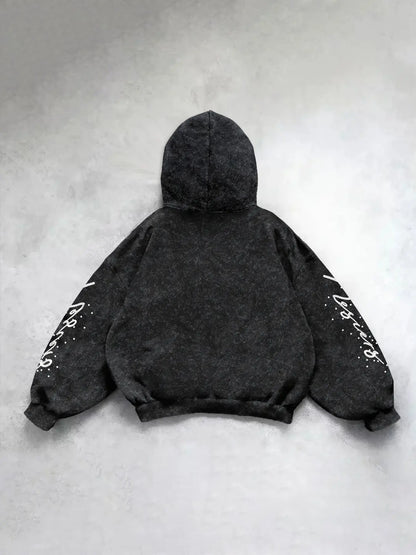 Men'S Fall Casual Hooded Sweatshirt with Rhinestone Jesus Print, Fitted Style, Comfortable and Durable, Versatile for Various Occasions, Graphic Hoodie
