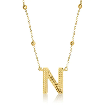 Gold Initial Necklace Letters A-Z Pendant Necklace for Women, Fashion Jewelry, 14K Gold-Plated Brass Initial Necklace Women S Initial Necklace Quality Neckla Trendy